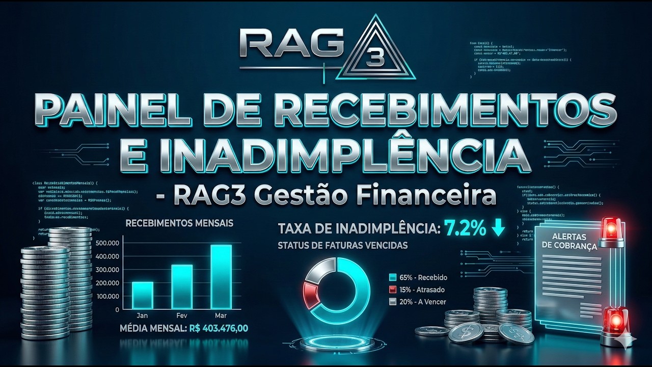 Painel de Recebimentos e Inadimplência - Recebimentos - RAG3 Gestão Financeira