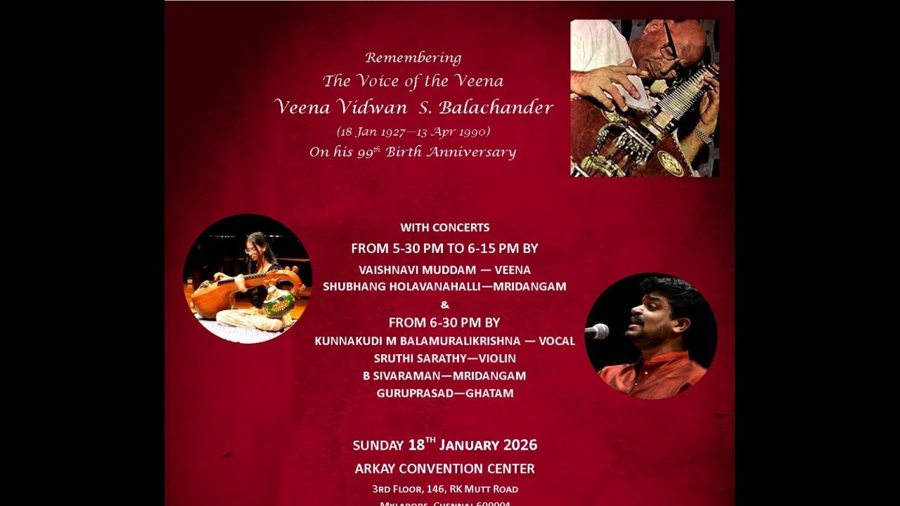 Remembering  Veena Vidwan S Balachander-Vaishnavi Muddoam Veena
