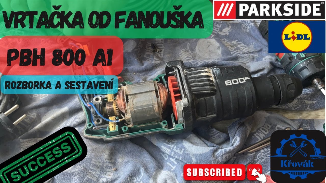 Rozborka a sestavení PARKSIDE® Vrtacího a sekacího kladiva PBH 800 A1 #parkside #lidl #naradi