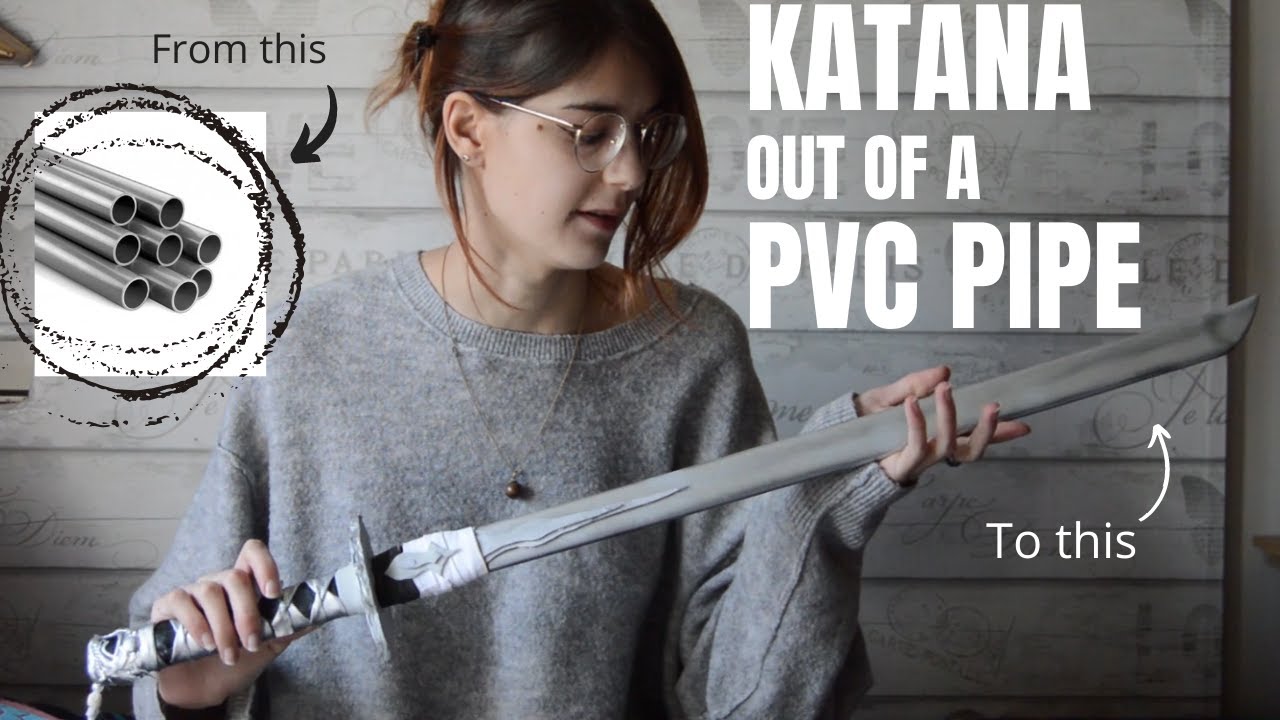 How to make a Katana with a PVC PIPE ! [ Nier Automata Cosplay ]