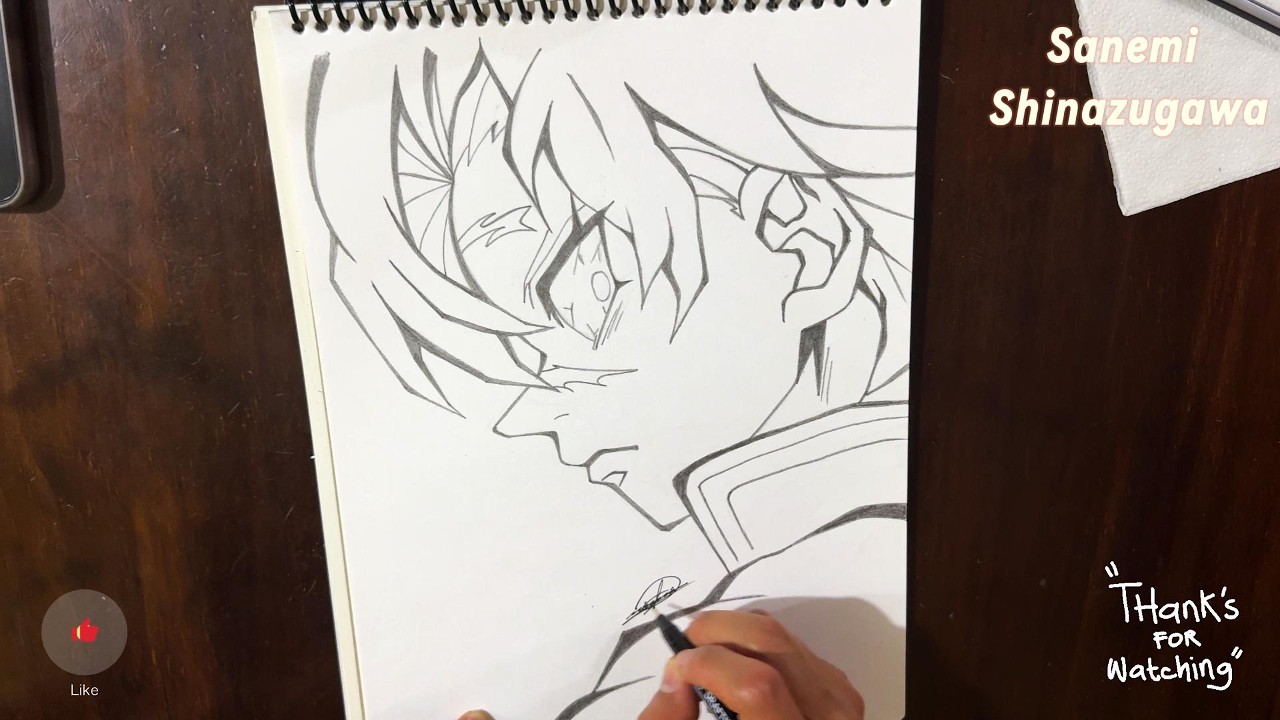 Sanemi Shinazugawa Fan Art | Demon Slayer Drawing Timelapse