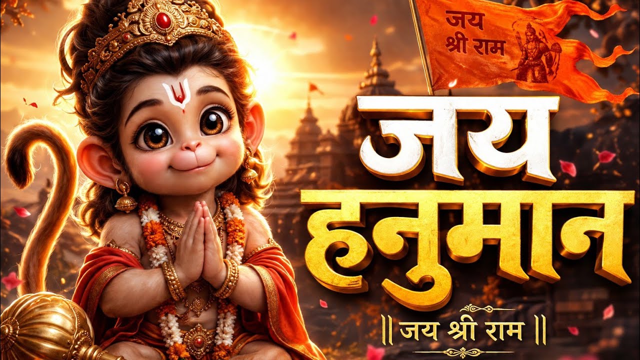 Hanuman Ji Ki Jai 🚩| Cute Kids Hanuman Bhajan | Bajrangbali Cartoon Song | Devotional Video