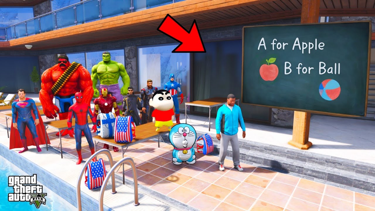 Franklin Start A New Franklin Tuition Classes for Shinchan & Avengers Exam in GTA V