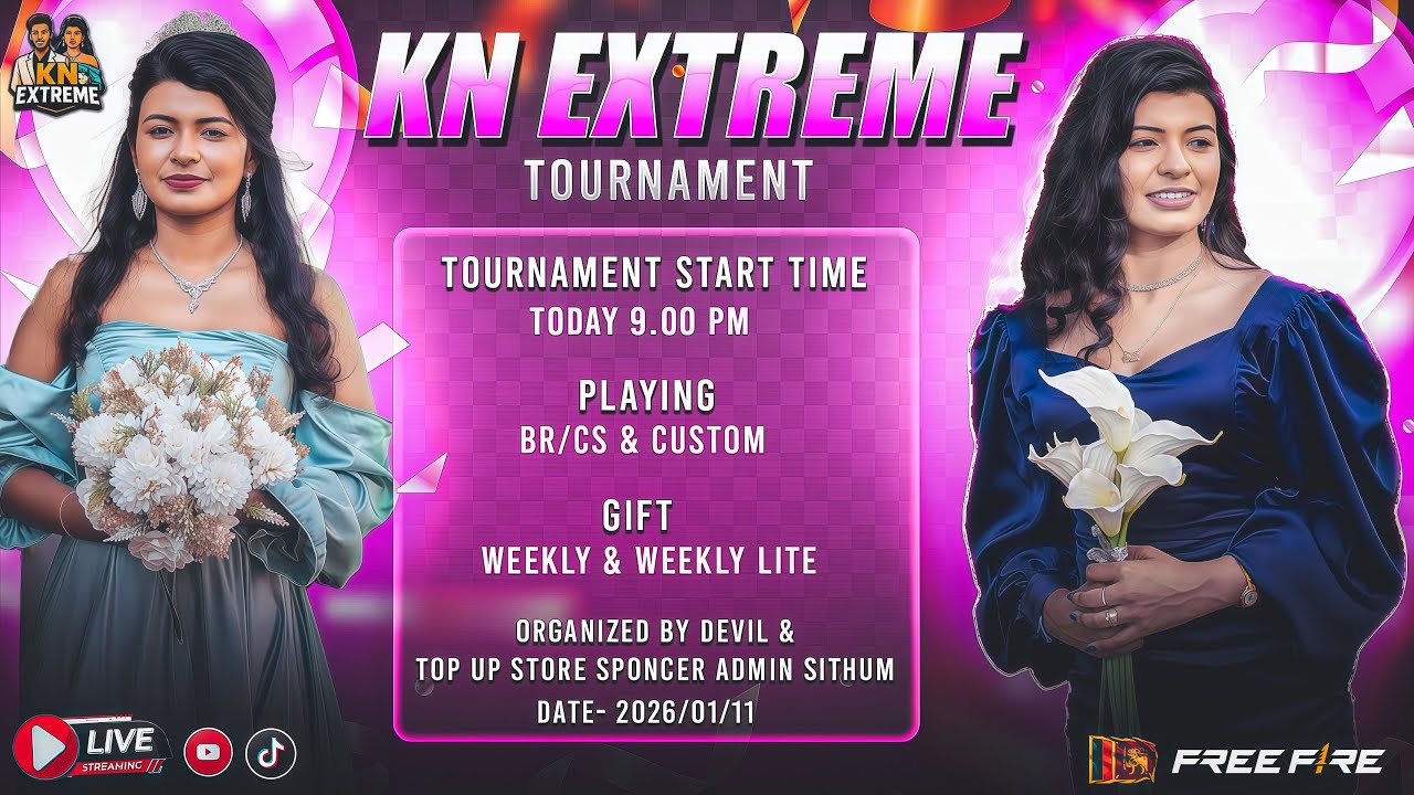 එන්න හැමෝම GIVEAWAY වැස්සක් 🔴 Free Fire Live