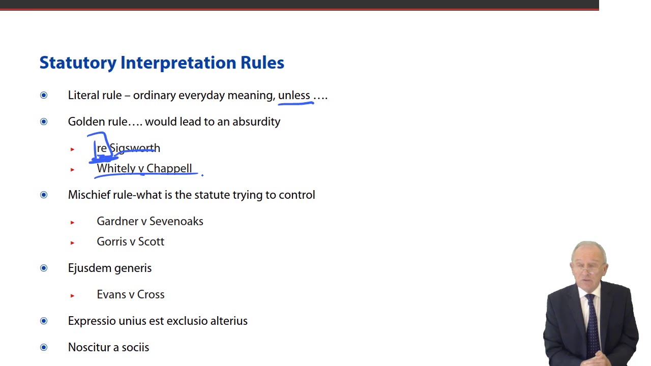 Statutory Interpretation Rules - ACCA Corporate and Business Law (LW) (ENG)