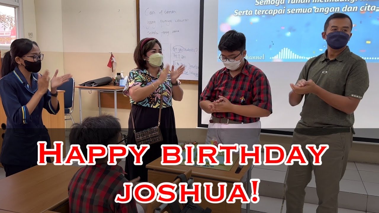 Happy Birthday, JOSHUA! Tiup Lilin Ultah di Sekolah Joshua.