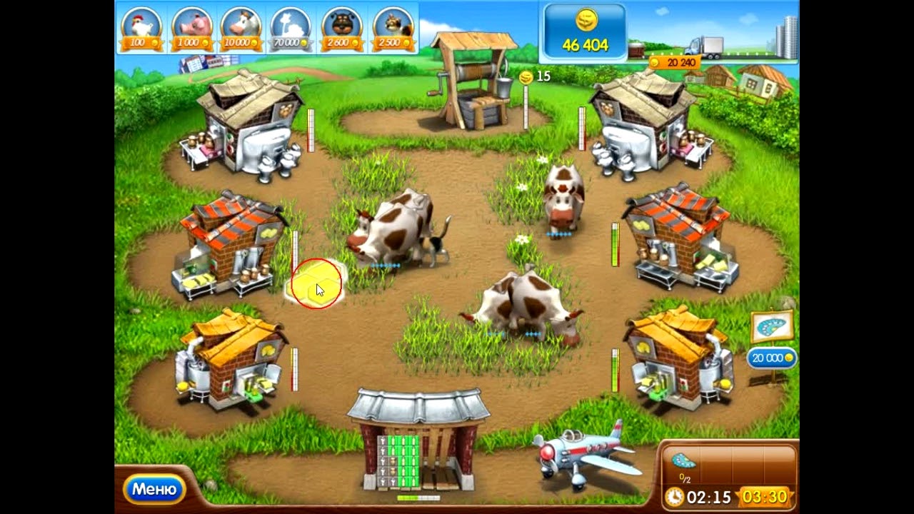 Веселая ферма 2   Веерная 1 FarmFrenzy на золото