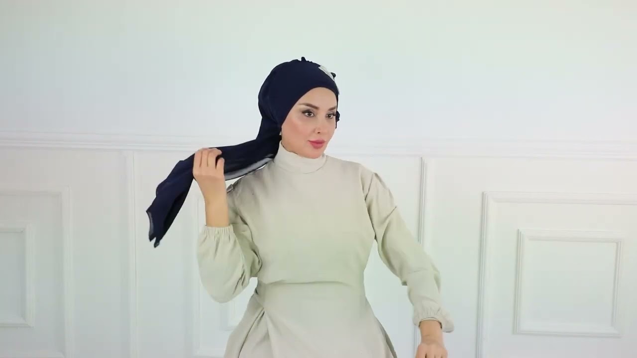How to wear Side Frilled Instant Chiffon Turban | HT-102