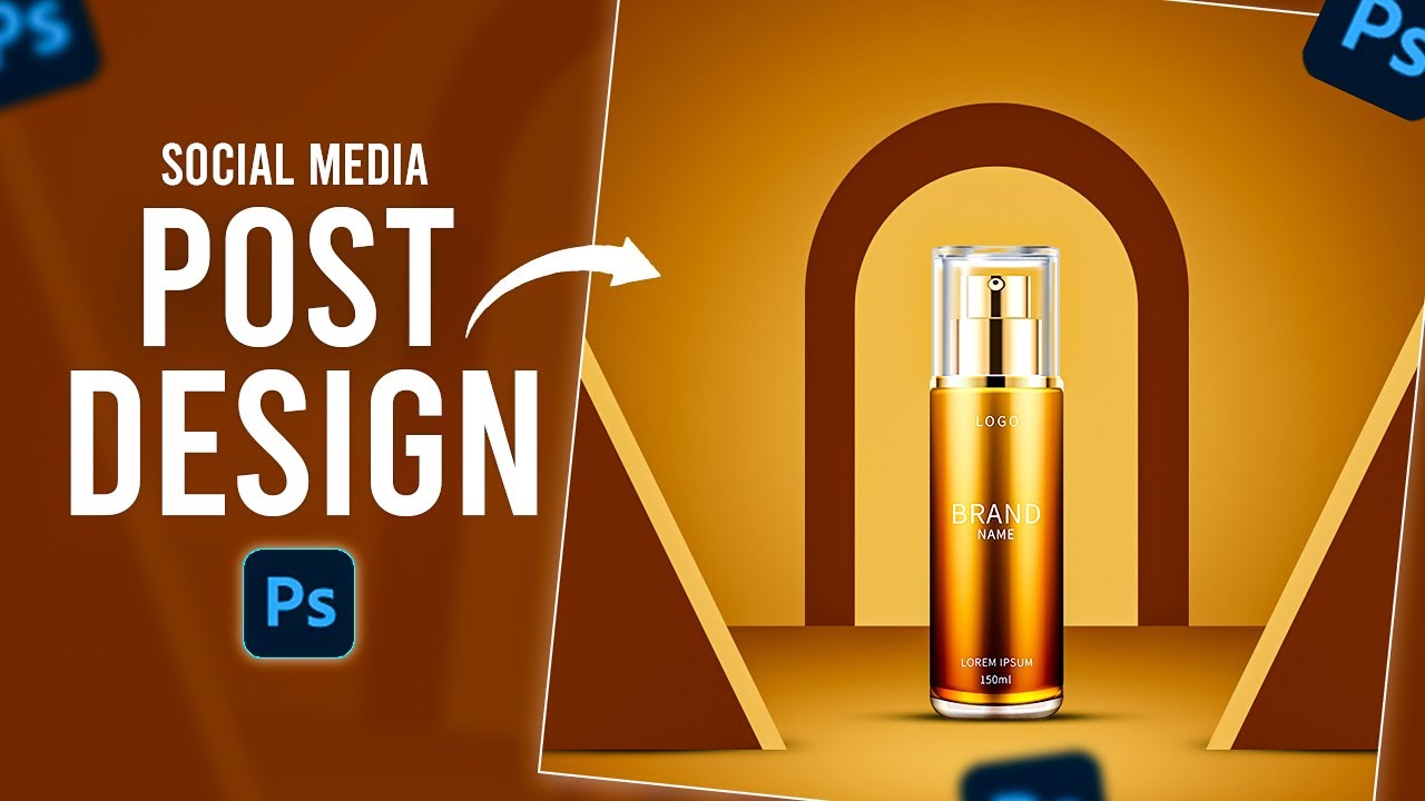 Design Viral Cosmetic Product Ads | Social Media Post 2026 #photoshoptutorial  #socialmediadesign