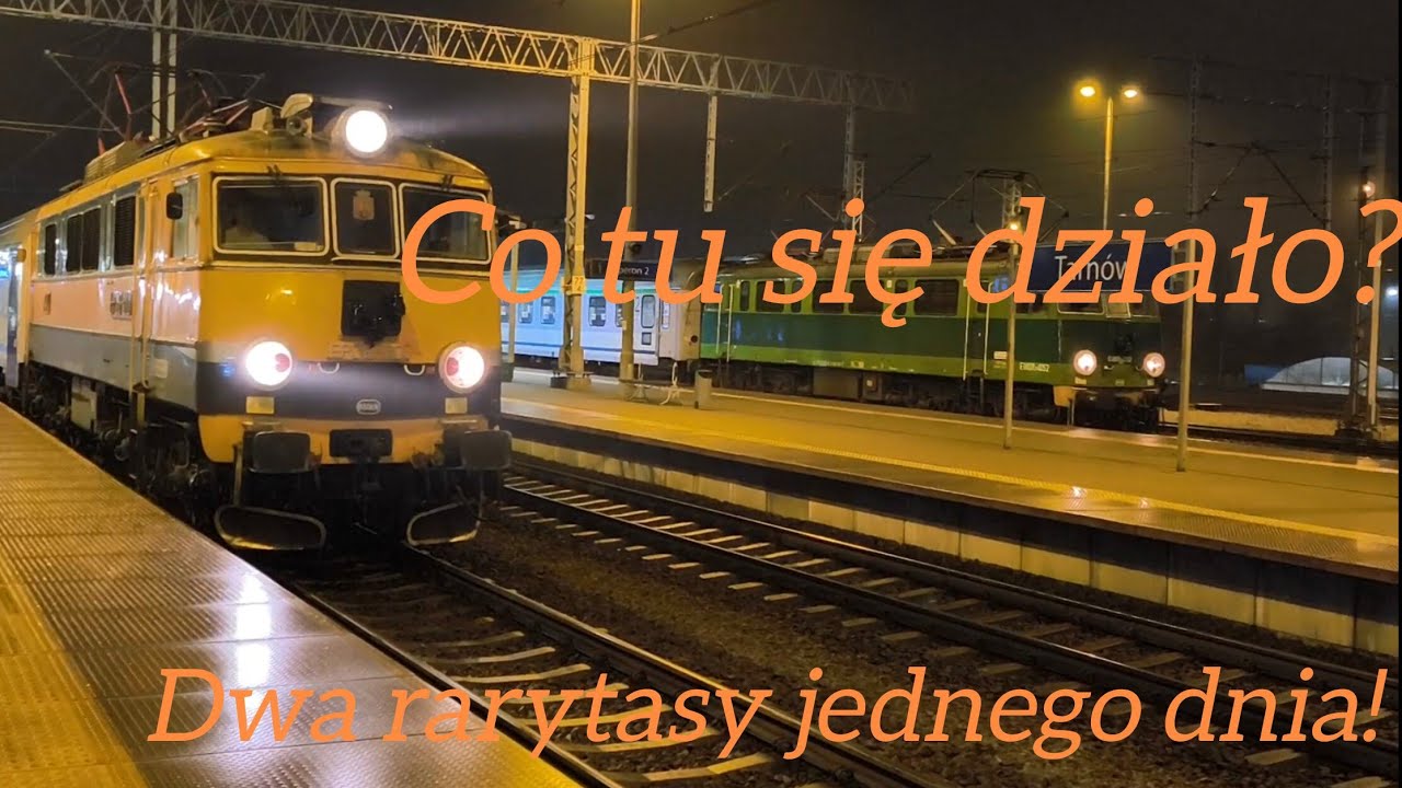 Kilka nocnych pociągów na stacji PKP Tarnów, w tym duet EU07 z węglarkami, EP08-001 i inni :)