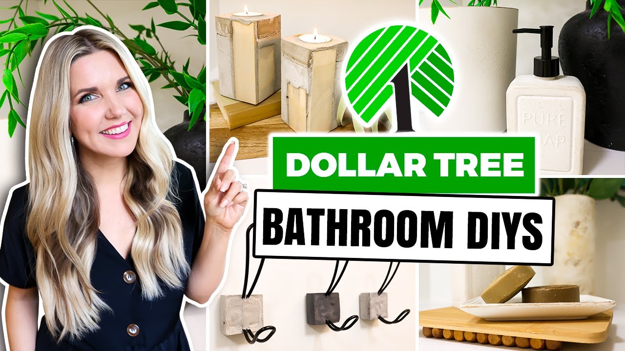 DIYed My Bathroom With Dollar Tree $1 Items...Quick & Easy!