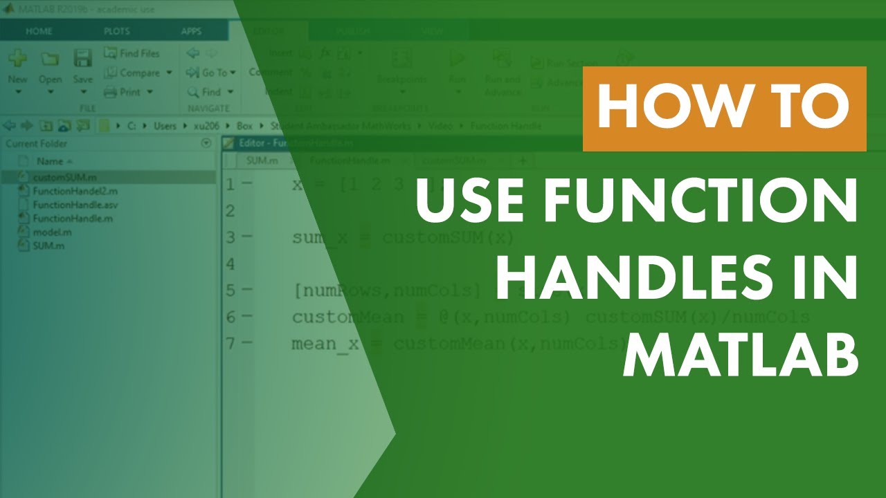 How to Use Function Handles in MATLAB