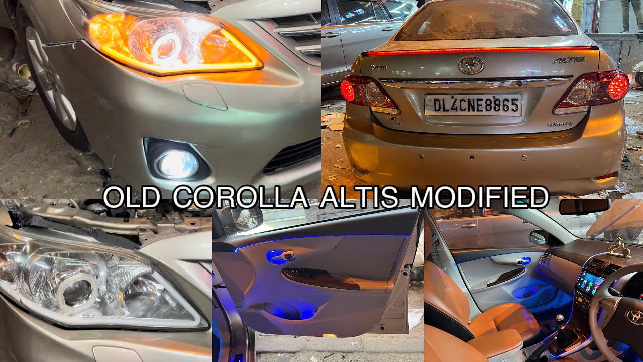 Старая Corolla Altis модифицирована | индивидуальный свет в corolla Altis | рассеянный свет в cor...
