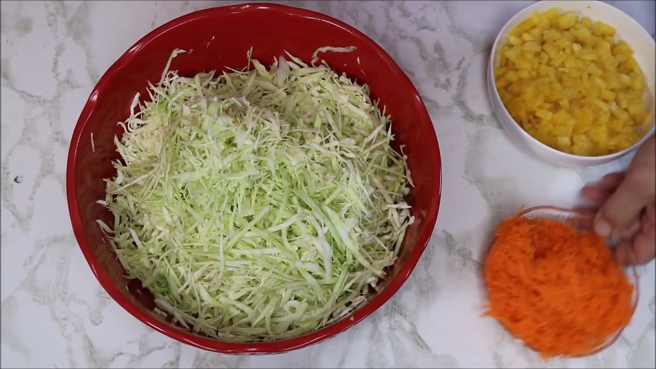 ENSALADA DE REPOLLO,ZANAHORIA Y PIÑA || COCINA Y MAS CON ARMIDA