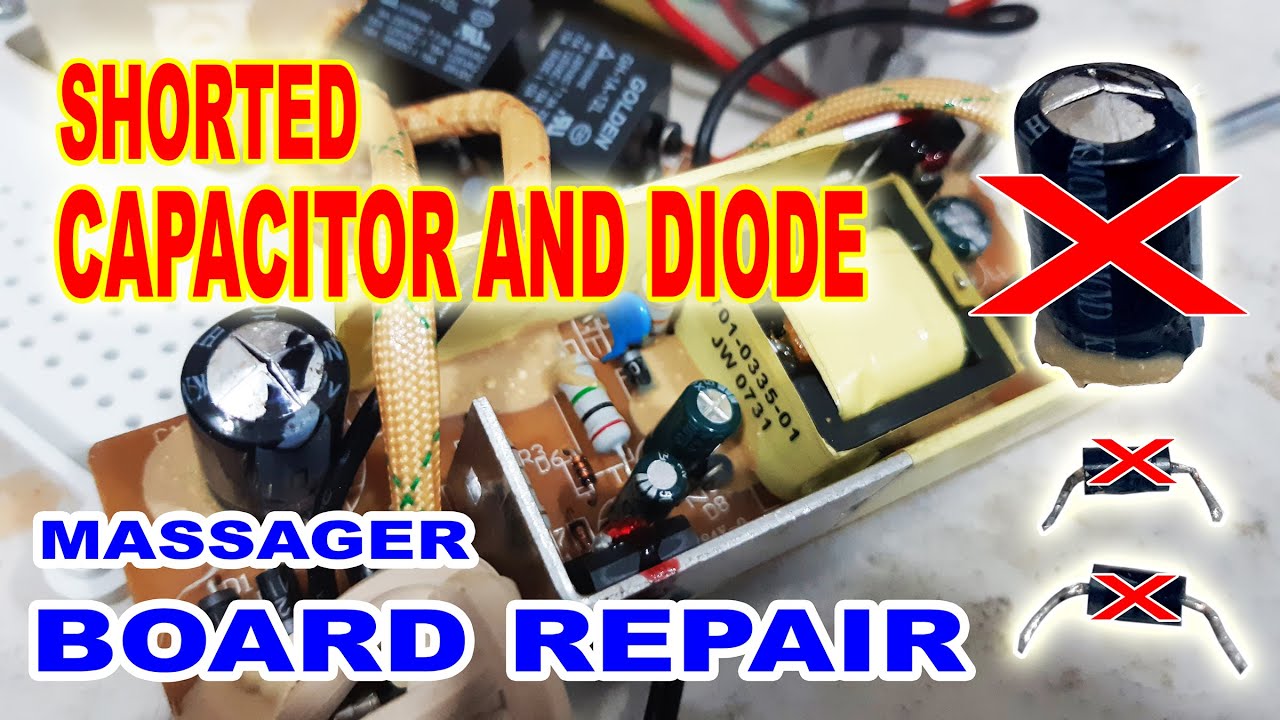 Board Repair of Massager Unit : Shorted Capacitor and Diode - Basic Electronic Tutorial