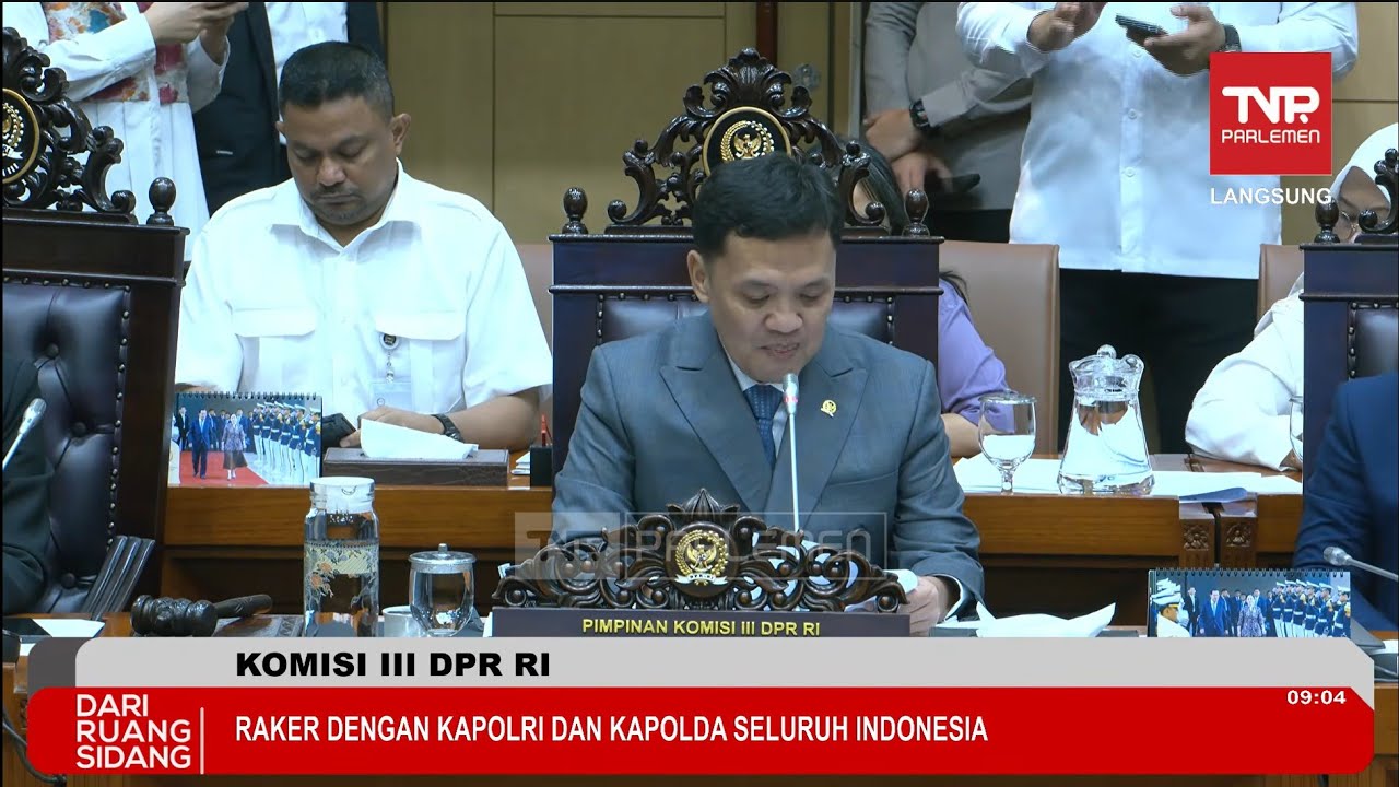 LIVE: KOMISI III DPR RI RAKER DENGAN KAPOLRI DAN KAPOLDA SELURUH INDONESIA