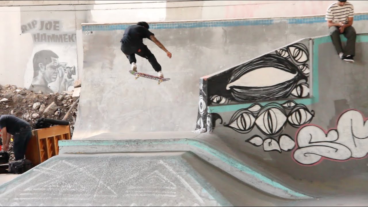 Nyjah Huston and friends at Burnside Skatepark in Portland Oregon