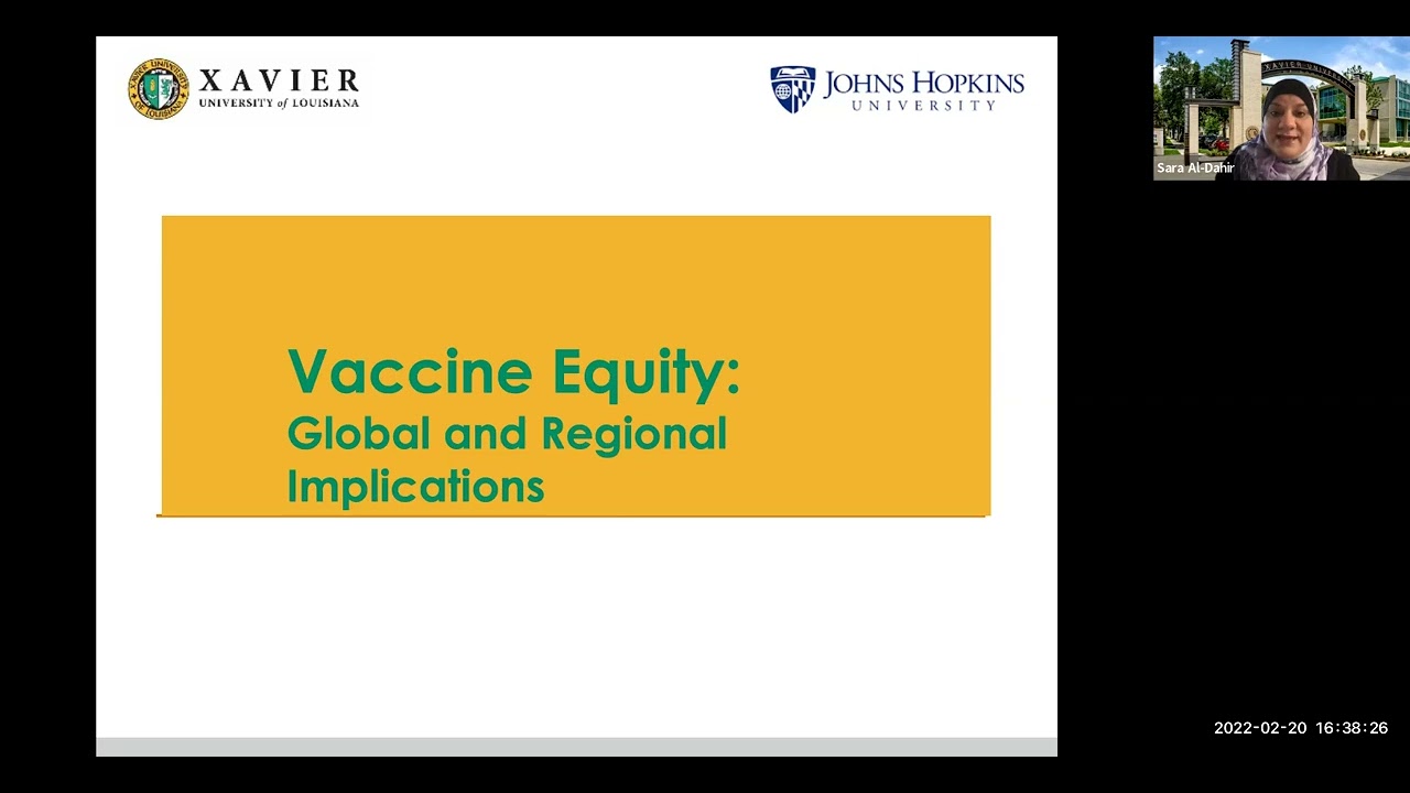 Achieving Vaccine Equity During the COVID-19 Pandemic by Dr. Sara Al-Dahir