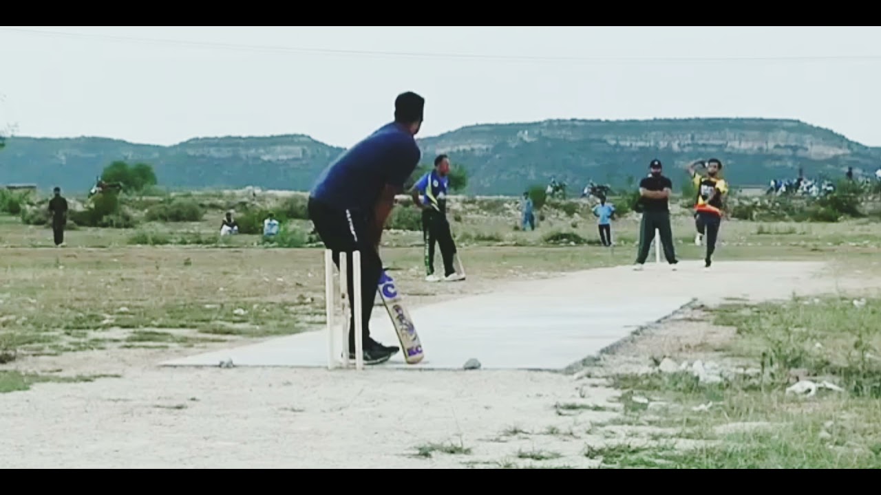 Mohib Jhamra bowling to Malik Zafri Buchal...Bowled