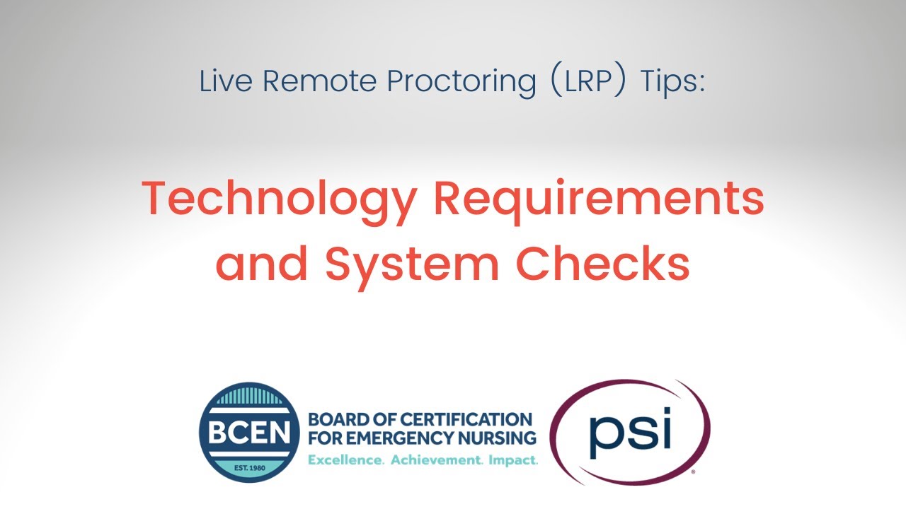 Technology Requirements and System Checks