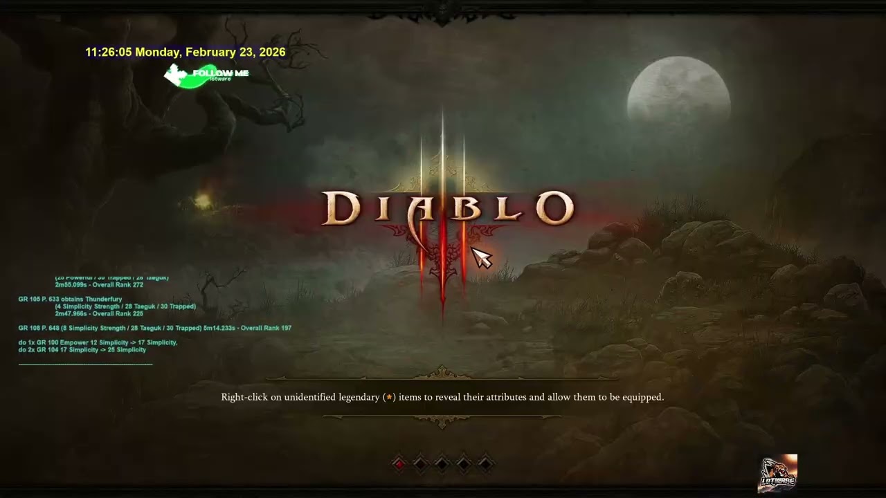 D3 23Feb2026 EU- Season 37 - Slow UE Multishot Nephalem Rifts (Before Group Play)