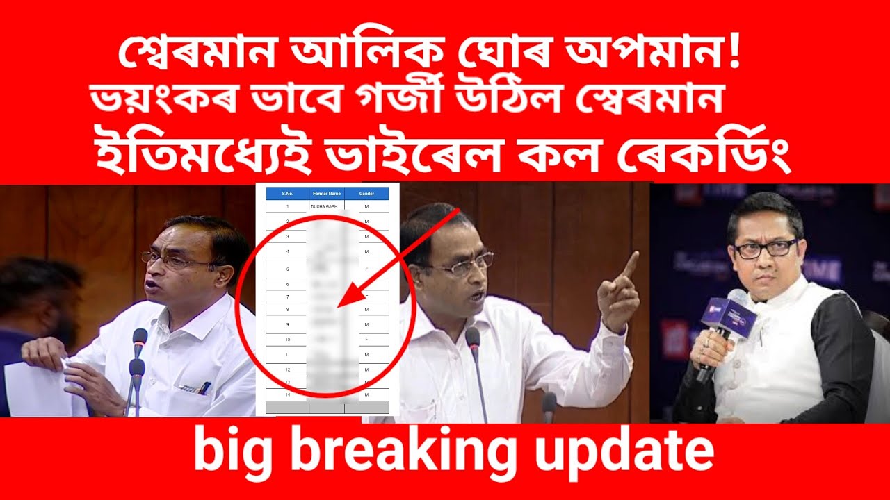 শ্বেৰমান আলীৰ কল ৰেকৰ্ডিং হল ভাইৰেল,গাঢ় নোম শিয়ৰি উঠিব আপোনাৰ#assamese#viralvideo 