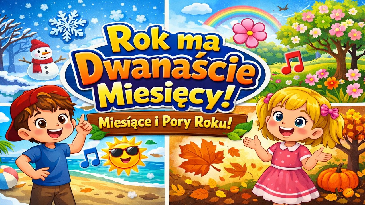 Rok ma dwanaście miesięcy 🎶 | Miesiące i pory roku ❄️🌸☀️🍂 | Piosenka edukacyjna dla dzieci