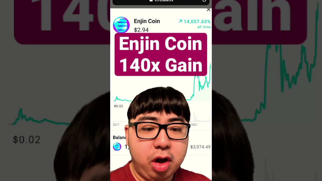 Enjin Coin 100x Gain in 4 years. #invest #cryptocurrency #crypto #enj #enjincoin