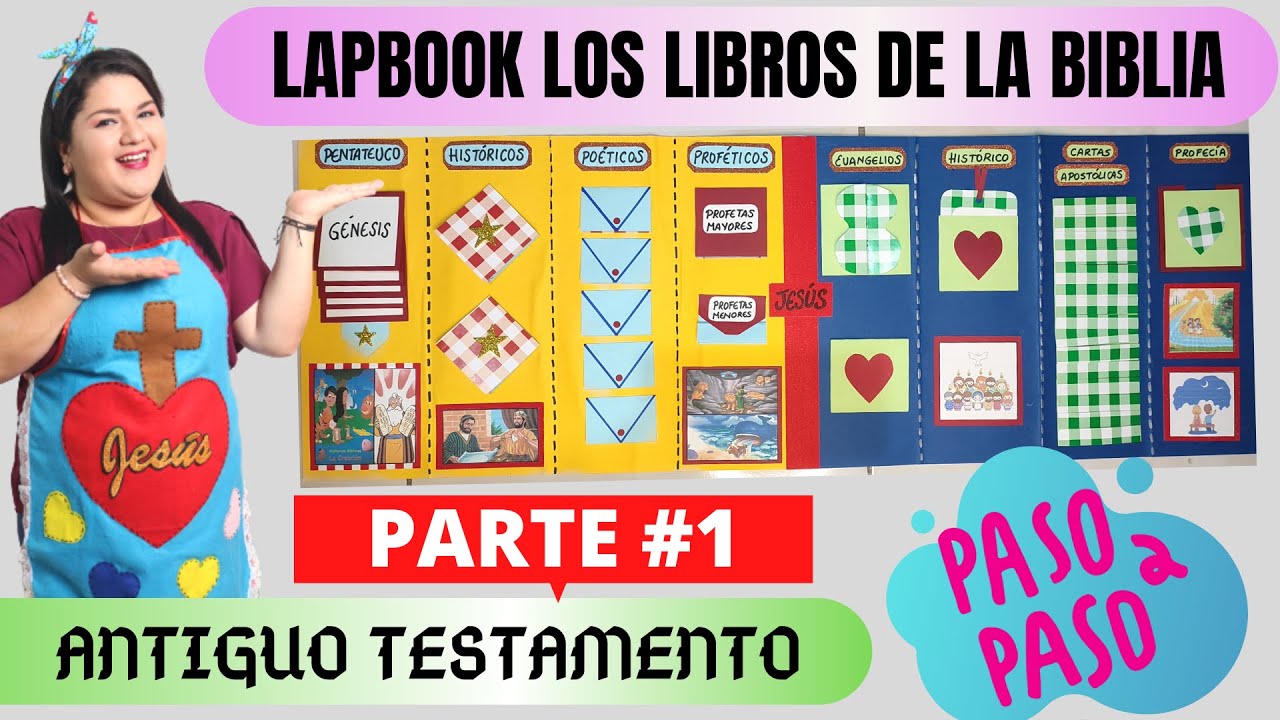 LAPBOOK parte 1 - Antiguo Testamento - Libro dinámico - mes de la biblia - paso a paso