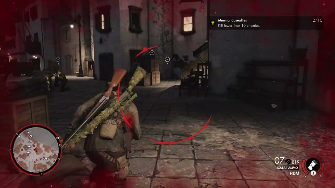 Sniper Elite 4 GIOVI FIORINI MANSION Minimal Casualties 10 or less kills