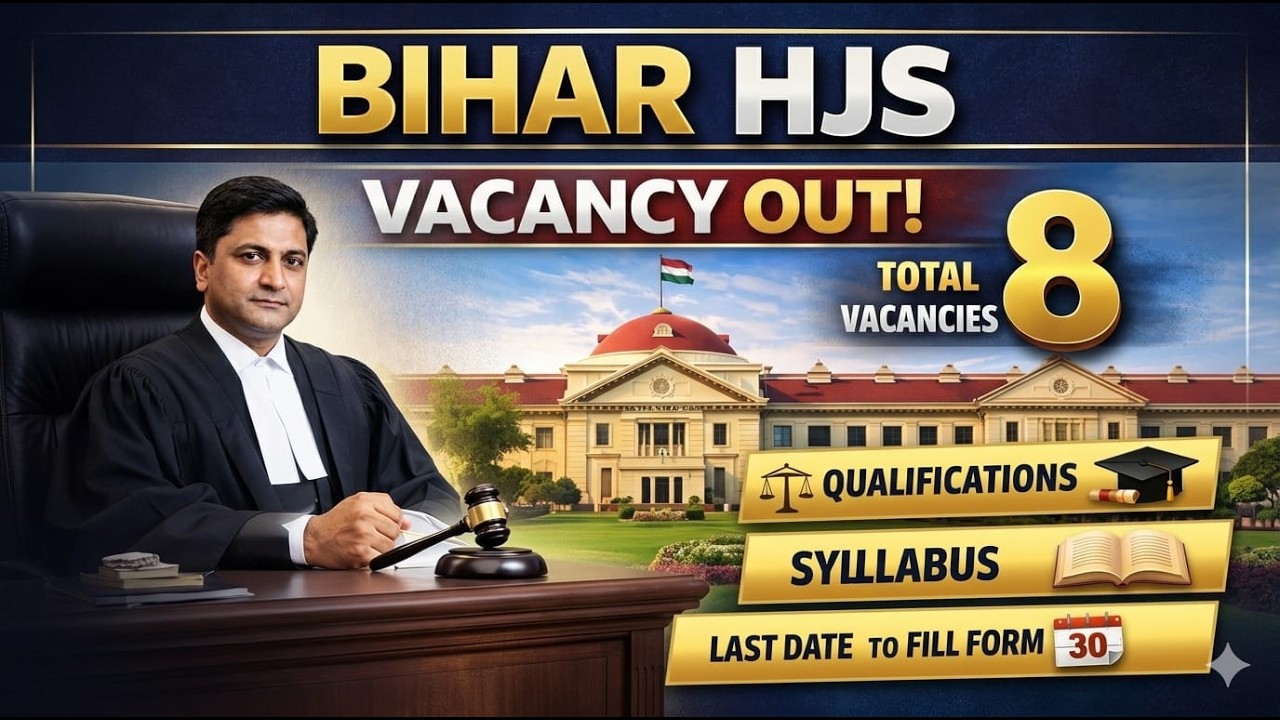 Bihar HJS Vacancy 2026 Out 🔥 | 8 Posts | Eligibility, Syllabus & Last Date