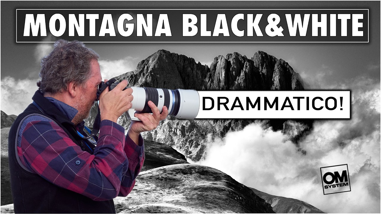 ⛰️GRAN SASSO : fotografare la montagna in bianco e nero con effetto drammatico - OM System OM3