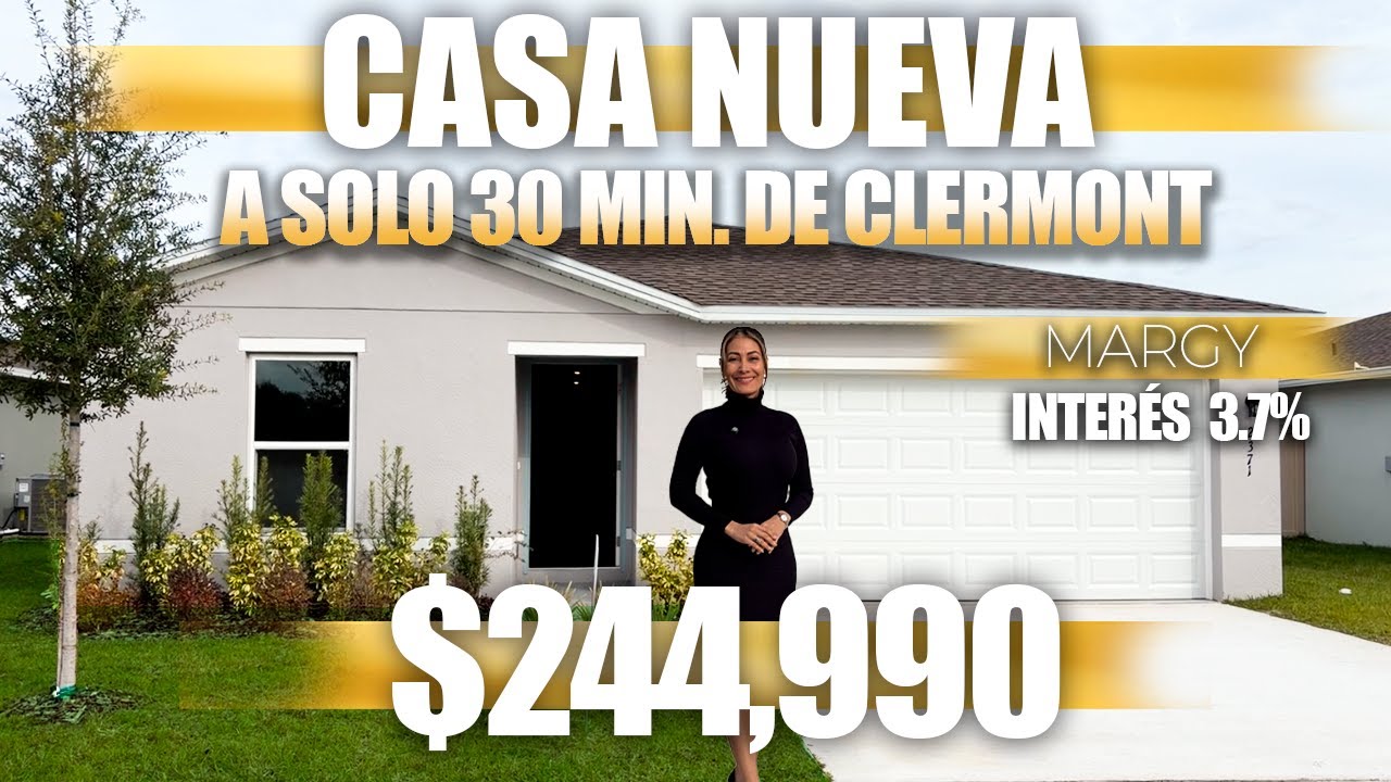 Casas Nuevas a solo 30min  de Clermont por debajo de $245,000