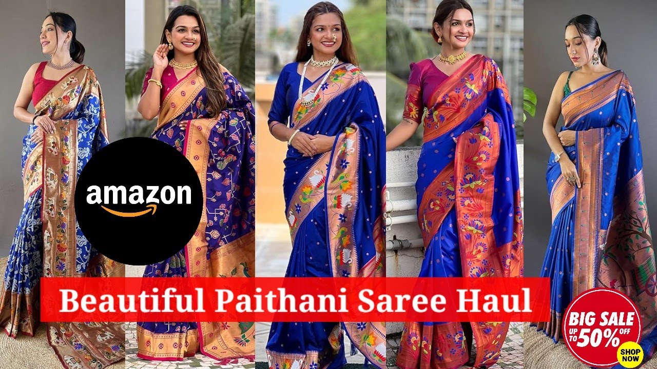 Beautiful Paithani Saree Haul Buy Now Amazon | Function use latest new design | minimum price under