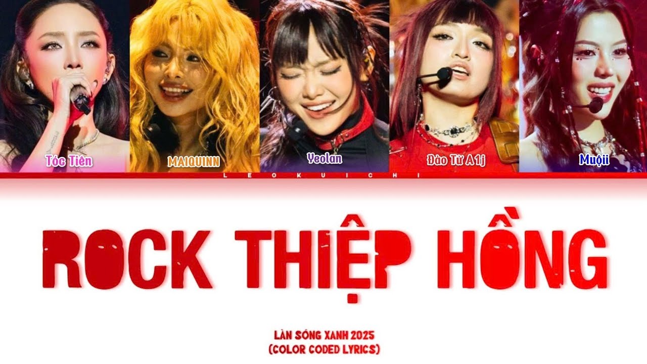 MASHUP ROCK THIỆP HỒNG - LÀN SÓNG XANH 2025 | Color Coded Lyrics