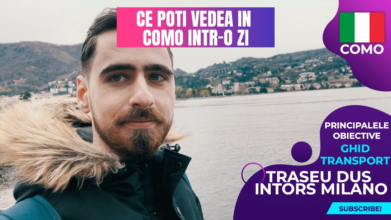 Viziteaza lacul COMO intr-o zi. (dus-intors din MILANO) | 4K travel vlog