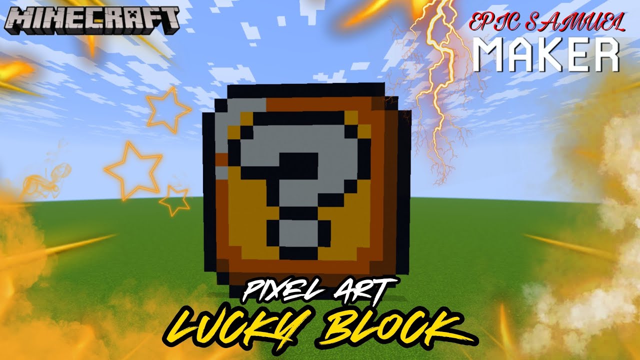 HOW TO CREATE THE LUCKY BLOCK PIXEL ART IN MINECRAFT