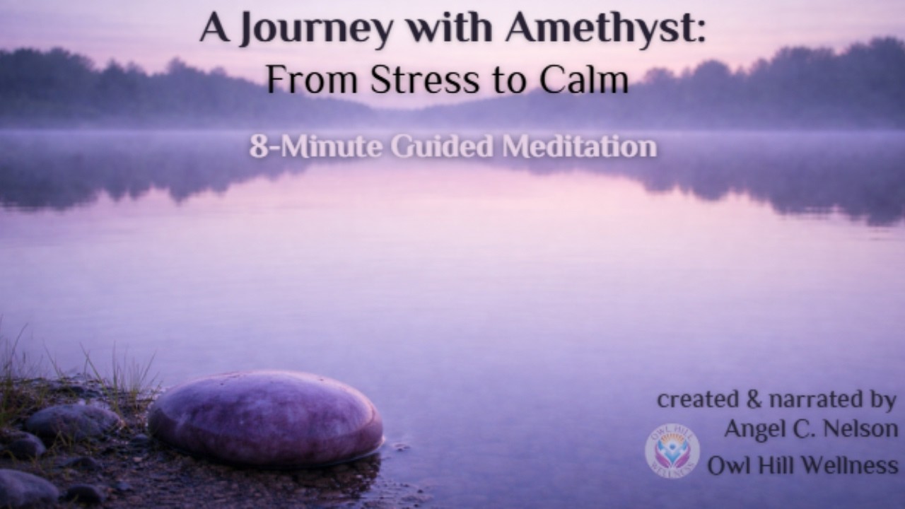 A Journey with Amethyst: From Stress to Calm | 8-Minute Guided Meditation