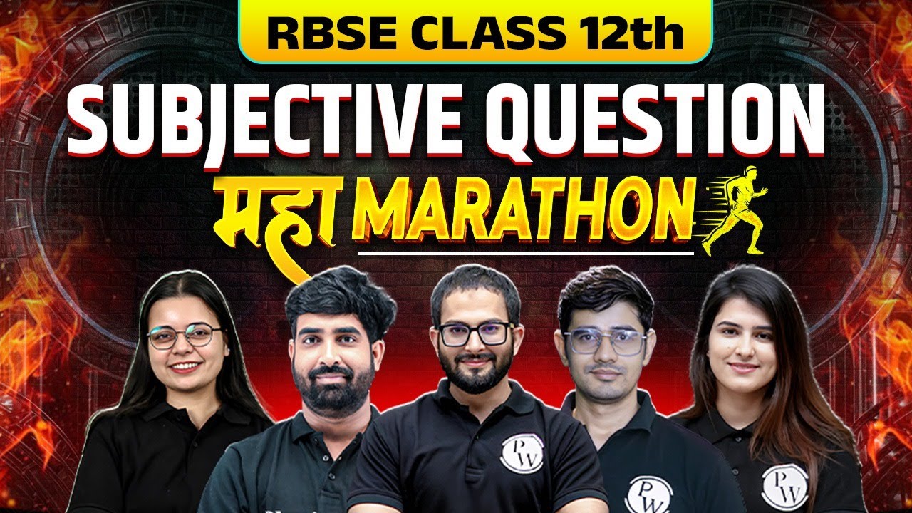 RBSE Class 12th Most Important Questions Maha Marathon | All Subjects | RBSE Wallah 🔥English Medium