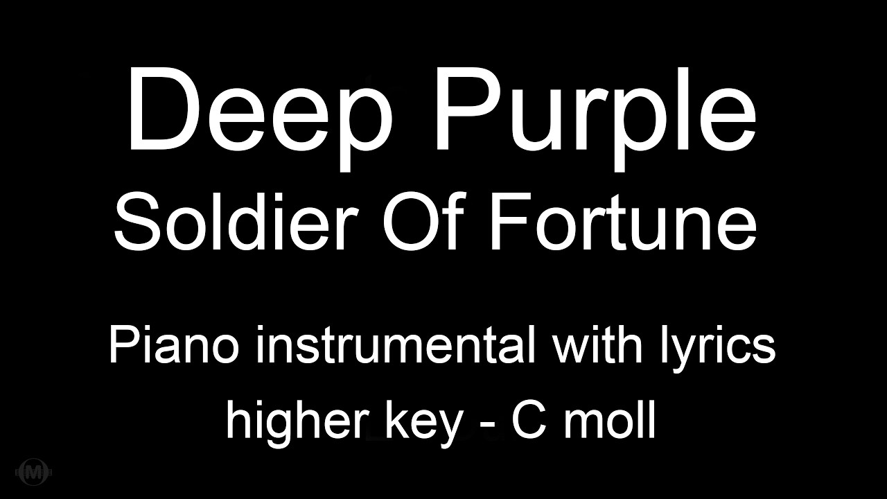 Soldier Of Fortune - Deep Purple (piano KARAOKE FEMALE version)