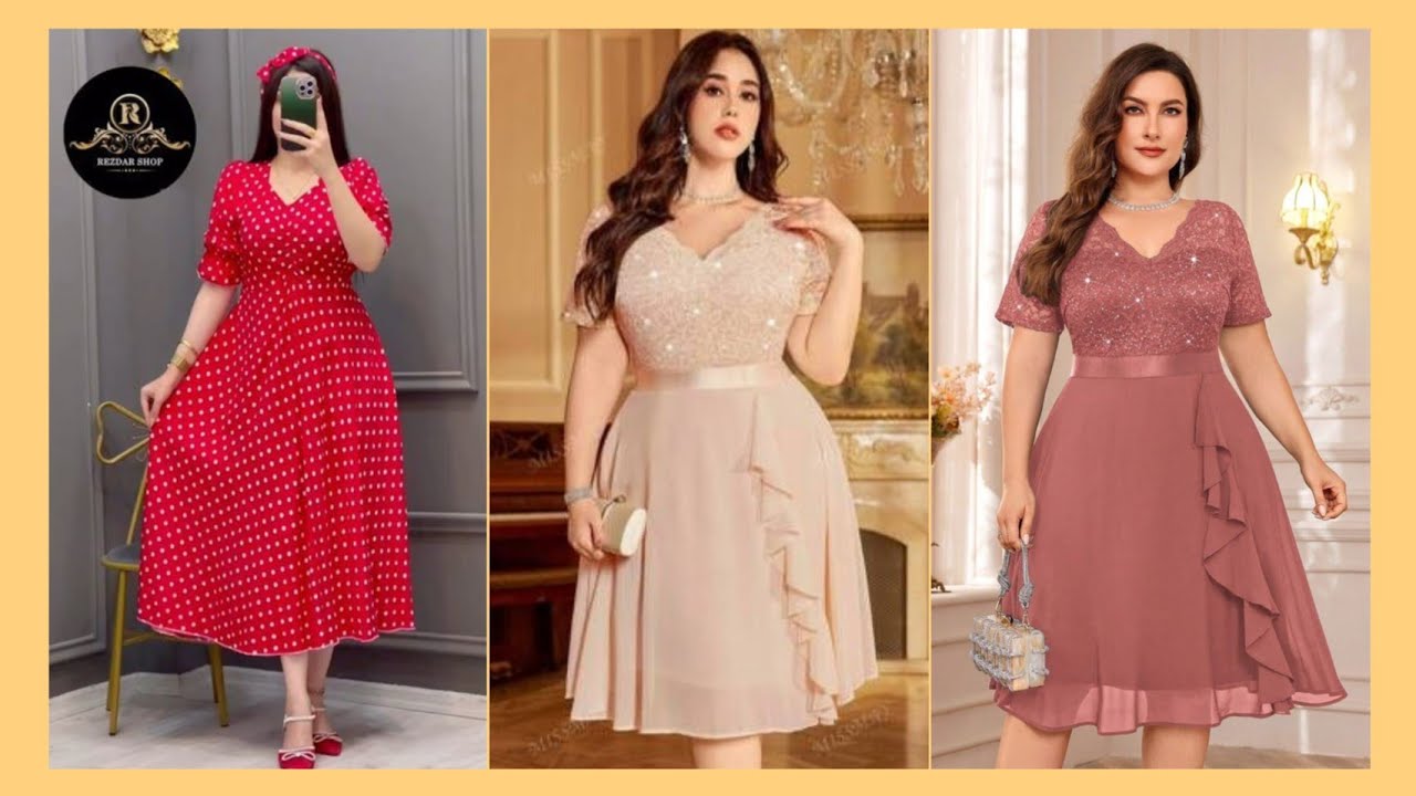 VESTIDOS PARA GORDITAS VESTIDOS TALLA GRANDE BONITOS Y ELEGANTES 