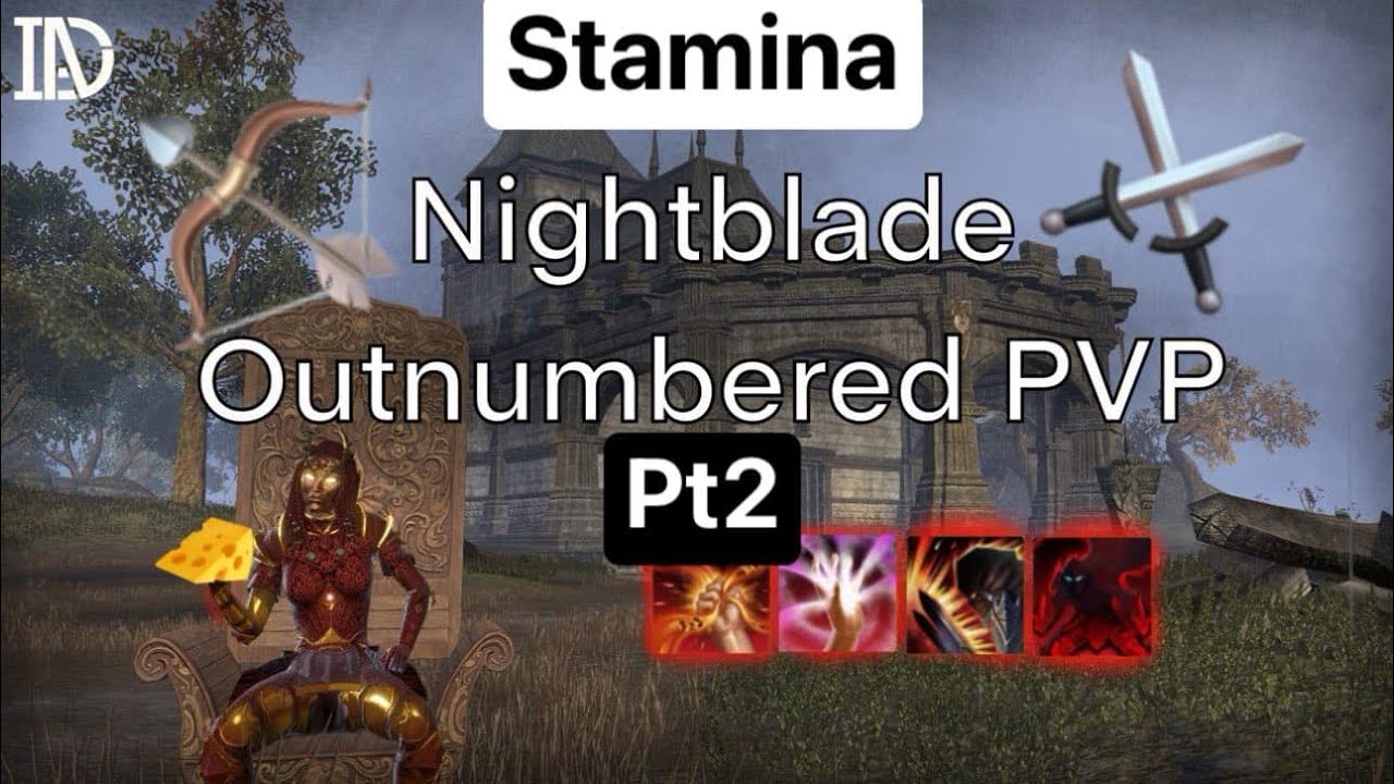 Elder Scrolls Online - Nightblade outnumbered PvP [dw/bow] kinda tanky? ⚔️🏹