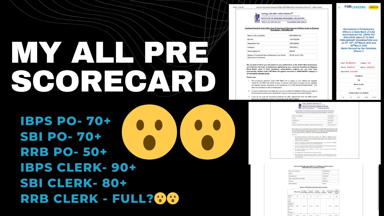 HOW I CLEARED EVERY PRELIMS | ALL BANKING PRE SCORECARD | CLEARED WITH BIG LEAD