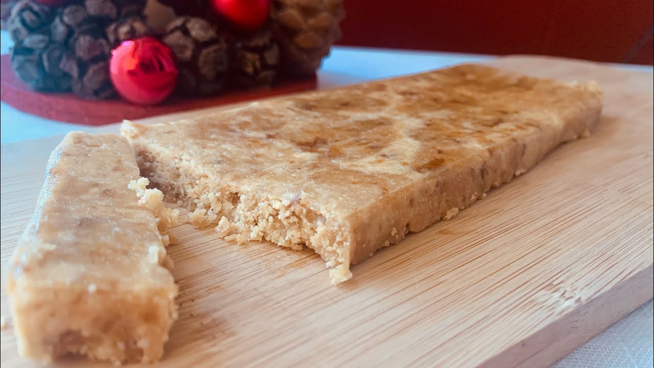Turrón blando saludable, sólo dos ingredientes, sin azúcar. Cómo hacer turrón blando para Navidad