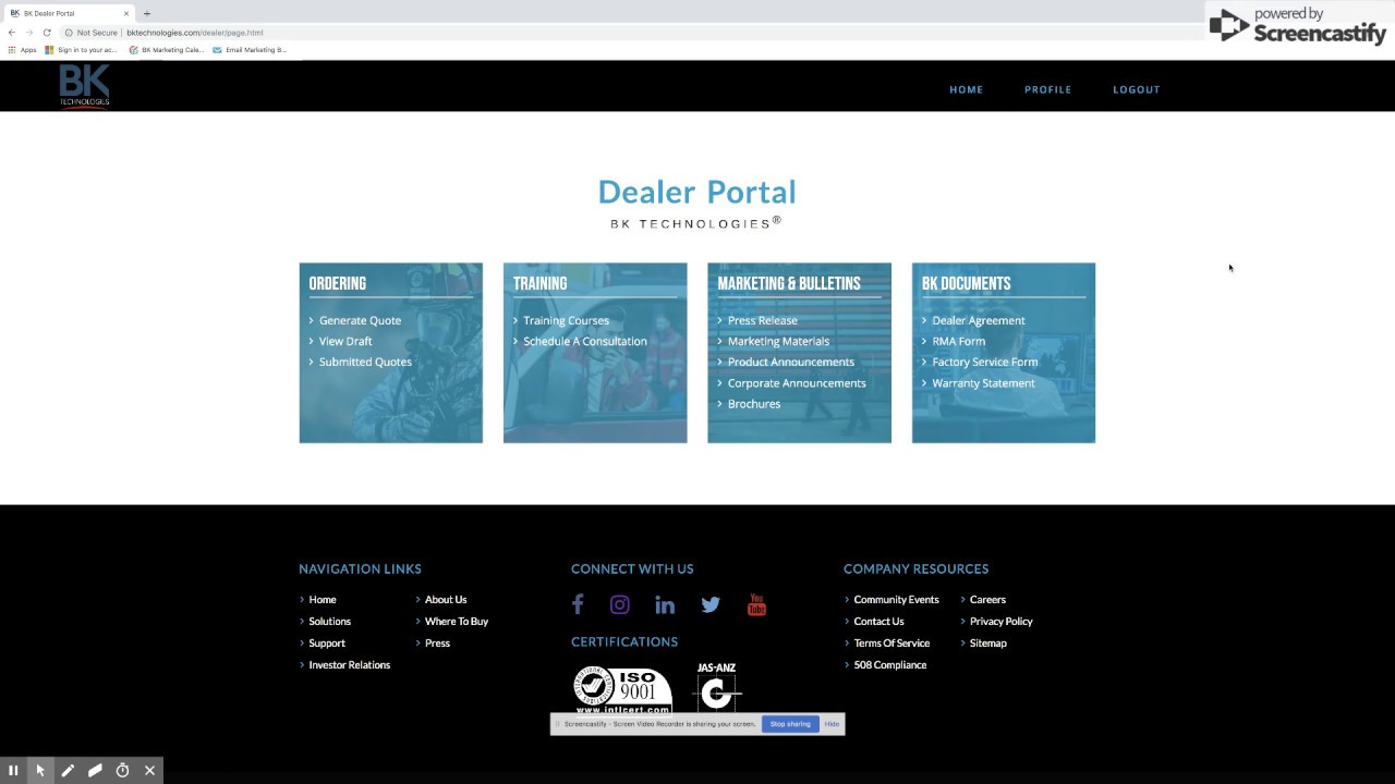 BK Technologies Dealer Portal Tutorial