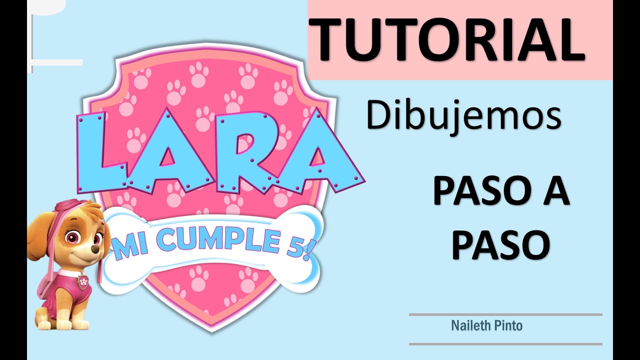 Cómo crear LOGO de PAW PATROL para nena