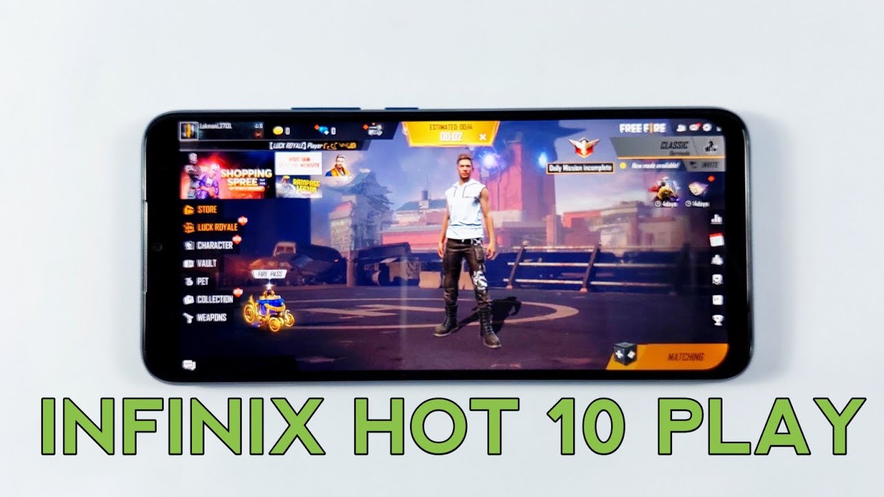 Infinix Hot 10 Play Test Game Garena Free Fire  | 4GB Ram