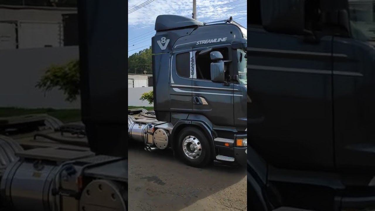 Scania 620 V8 com difusor de escapamento... Capanema escapamentos... Cascavel Paraná...