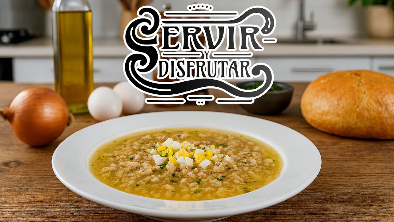 👉 Cómo hacer SOPA DE PICADILLO de POLLO con JAMÓN y HUEVO DURO 🍲 | Receta casera fácil