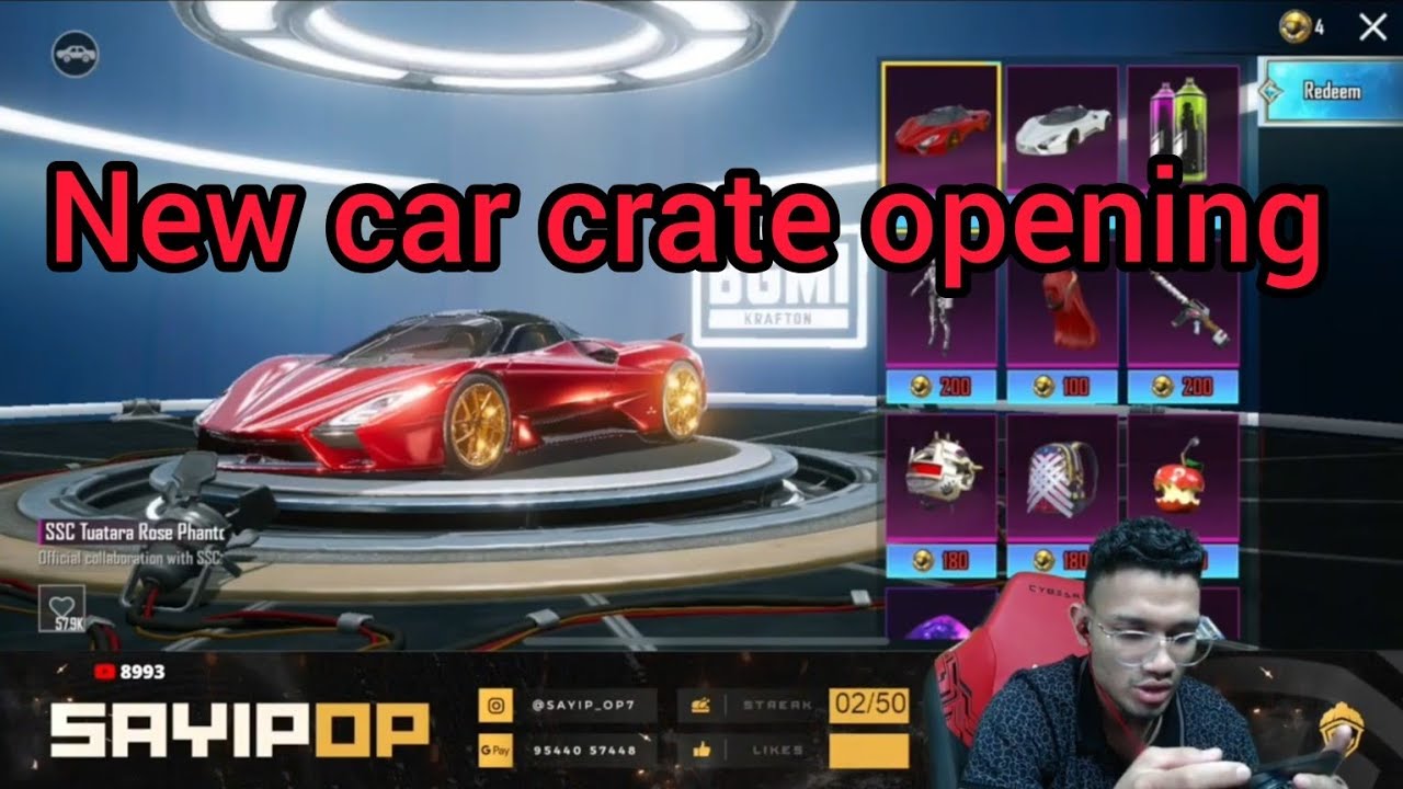 New car crate opening 🙂sayip op #sayipop #bgmi